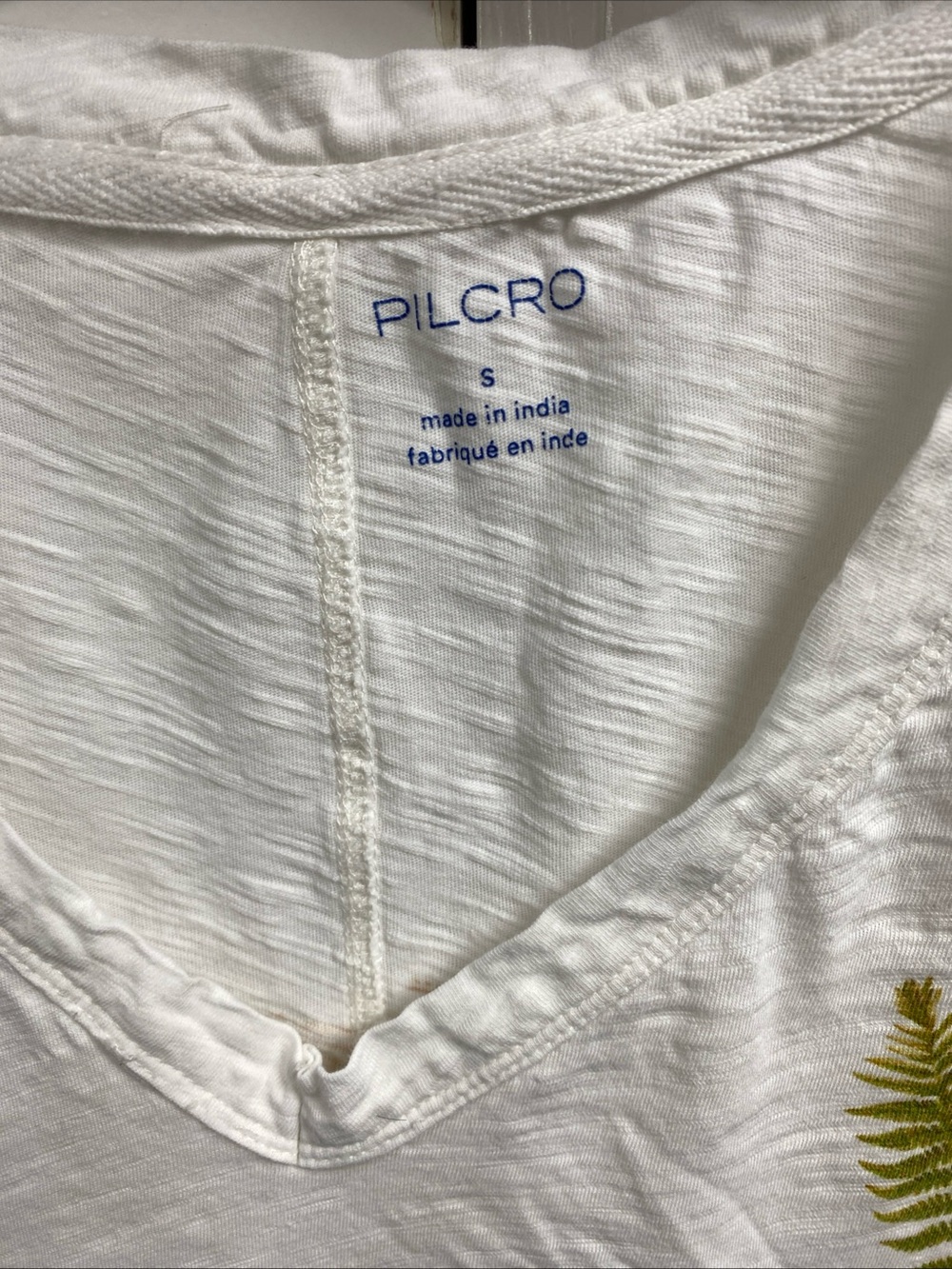 Pilcro Anthropologie Floral Botanical T Shirt Small Cotton Oversized Spring - Picture 3 of 8